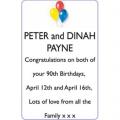 PETER and DINAH PAYNE