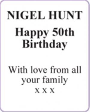 NIGEL HUNT